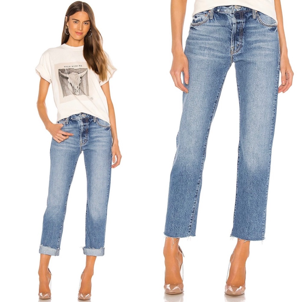 MOTHER Superior The Scrapper Cuff Ankle Jeans in Take Me Higher